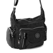 Bag Street Schultertasche Nylon schwarz Sportliche Damen Umhängetasche OTJ204S