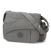 Bag Street Nylon grau Modische Überschlagtasche Crossover OTJ214K