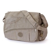 Bag Street Umhängetasche Nylon grau Modische Überschlagtasche Crossover OTJ214L