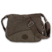 Nylon braun Damen crossbody Überschlagtasche Bag Street OTJ214N