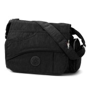 Bag Street Nylon schwarz Überschlagtasche Crossover OTJ214S