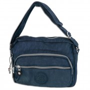 Bag Street leichte Umhängetasche Nylon blau Handtasche Schultertasche OTJ227B