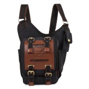 Canvas schwarz Crossbody Messengerbag OTK200S