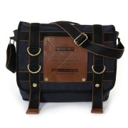 Manoro , Messenger Bag Canvas schwarz Crossover Tasche OTK212S