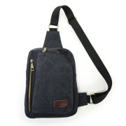 Umhängetasche Canvas schwarz Bodybag Crossover Schultertasche Manoro OTK213S