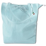 Florence ital. Shopper Echtleder Damen Business hellblau OTM107H