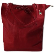 Florence ital. Shopper Echtleder Damen Business rot OTM107R