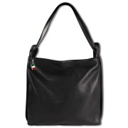 Florence Rucksack Damen Daypack Echtleder schwarz OTM108S