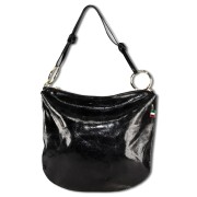 Florence Damen Umhängetasche Leder Tasche schwarz OTM111S
