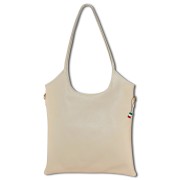 Florence Damen Umhängetasche Leder Tasche beige OTM112I