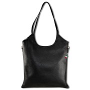 Florence Damen Umhängetasche Leder Tasche schwarz OTM112S