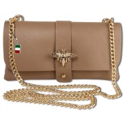 Florence Damen Clutch Biene echtes Leder Tasche taupe OTM803N