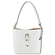 Florence Damen Umhängetasche Leder Tasche weiß OTM812W