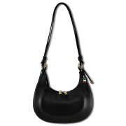 Florence Damen Umhängetasche Leder Tasche schwarz OTM814S