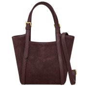 Florence Damen Schultertasche Wildleder Tasche bordeaux OTM816D5