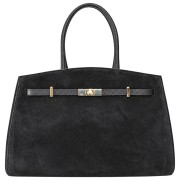 Florence Damen Schultertasche Wildleder Tasche schwarz OTM821S1