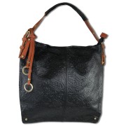 Toscanto Damen Shopper Leder Tasche schwarz braun OTT111SS