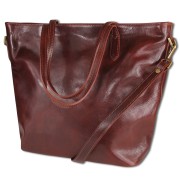 Toscanto Damen Schultertasche Shopper Businesstasche Leder Tasche braun OTT133SN