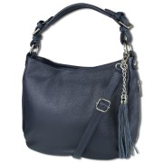 Toscanto Damen Schultertasche Shopper Leder Tasche blau OTT134SB