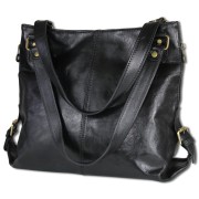 Toscanto Damen Henkeltasche Shopper Leder Tasche schwarz OTT136SS