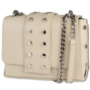 Toscanto Damen Jugend Abendtasche Leder Tasche beige weiß OTT143UC