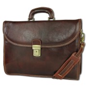 Toscanto Herren Damen Aktentasche Businesstasche Leder Tasche braun OTT151AN