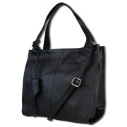 Toscanto Damen Shopper Leder Tasche schwarz OTT155SS