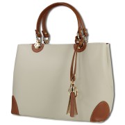 Toscanto Damen Handtasche Leder Tasche beige tan OTT156HC