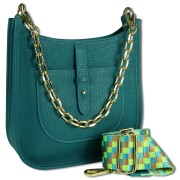 Toscanto Damen Jugend Citytasche Leder Tasche türkis OTT158UT