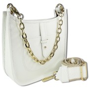 Toscanto Damen Jugend Citytasche Leder Tasche weiß OTT158UW