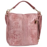Toscanto Damen Beuteltasche Shopper Leder Tasche rosa OTT162SA