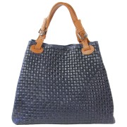 Toscanto Damen Handtasche Umhängetasche Leder Tasche dunkelblau OTT164HB