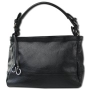 Toscanto Damen Schultertasche Leder Tasche schwarz OTT165SS1