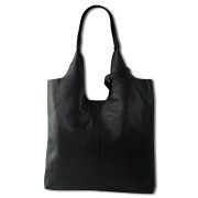 Toscanto Damen Shopper Leder Tasche schwarz OTT166SS1