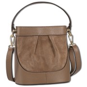 Toscanto Damen Umhängetasche Leder Tasche taupe beige OTT171UI6