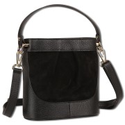 Toscanto Damen Umhängetasche Leder Tasche schwarz OTT171US1