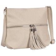 Toscanto Damen Umhängetasche Leder Tasche beige OTT195UI2
