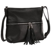 Toscanto Damen Umhängetasche Leder Tasche schwarz OTT195US1