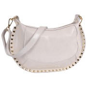 Toscanto Damen Schultertasche Umhängetasche Leder Tasche weiß OTT196UW1