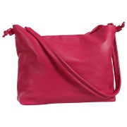 Toscanto Damen Schultertasche Beuteltasche Leder Tasche fuchsia pink OTT197SP3