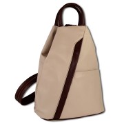Toscanto Damen Cityrucksack Leder Rucksack rosa braun OTT604RA