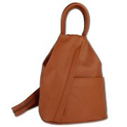 Toscanto Damen Cityrucksack Leder Rucksack braun tan OTT604RC