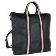 Toscanto Damen Cityrucksack Leder Canvas Tasche schwarz blau beige OTT609RS