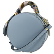 Toscanto Damen Schultertasche Leder Tasche hellblau OTT819SH