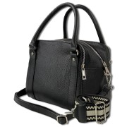 Toscanto Damen Jugend Umhängetasche Citytasche Leder Tasche schwarz OTT822US