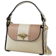 Toscanto Damen Leder Tasche beige rosa OTT833UIA