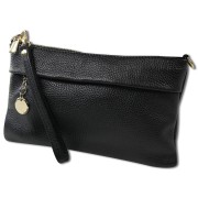 Toscanto Damen Clutch Leder Tasche schwarz OTT838CS1