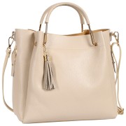Toscanto Damen Umhängetasche Handtasche Leder Tasche beige OTT857UI3