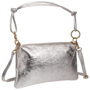 Toscanto Damen Umhängetasche Leder Tasche silber OTT861UJ1