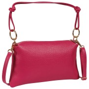 Toscanto Damen Umhängetasche Leder Tasche fuchsia pink OTT861UP3